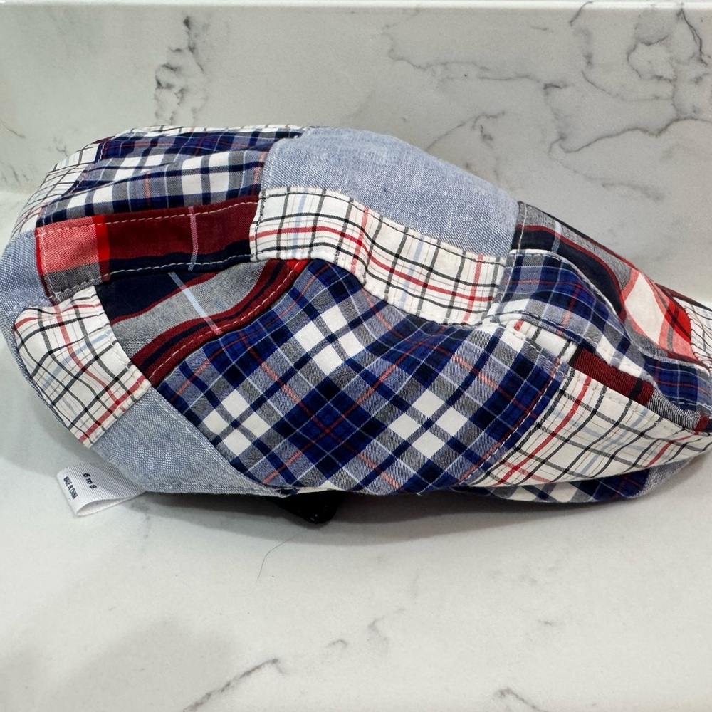 Janie and Jack Tartan Newsboy Cap Blue Plaid
